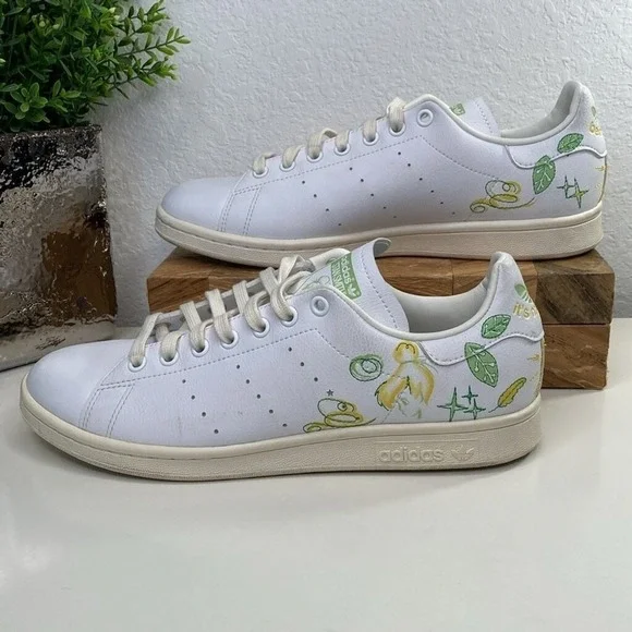 adidas Disney x Stan Smith Tinkerbell Peter Pan Lace Up Sneaker Trainer Size 9 - Picture 5 of 14